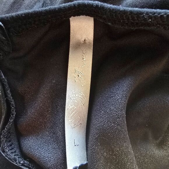 Avec Black Lace Sleeveless Mini Babydoll Dress Women Size L - Picture 5 of 7